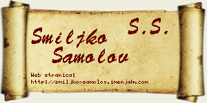 Smiljko Samolov vizit kartica
